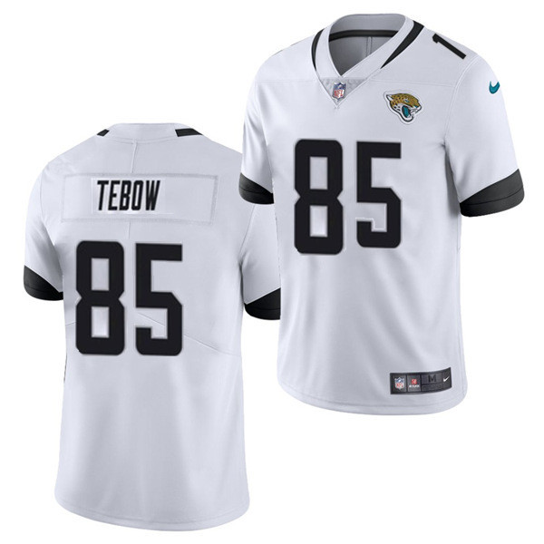 Men's Jacksonville Jaguars #85 Tim Tebow 2021 White NFL Vapor Untouchable Limited Stitched Jersey Men's Jacksonville Jaguars #85 Tim Tebow 2021 White NFL Vapor Untouchable Limited Stitched Jersey
